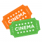 movie ticket graphics in green and orange